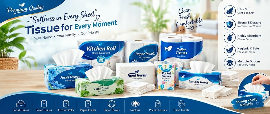 Tissue for Every Moment - Premium facial tissues, toilet tissues and paper rolls